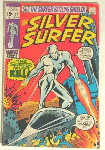 Silver Surfer #17 1970 Vintage Marvel Comic Stan Lee John Buscema Nick Fury