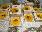 vintage Tiara Indiana Glass amber twelve days of christmas plates 8"  you choose