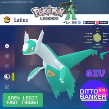 Pokemon Legends ZA ✨ SHINY LATIOS Lv100 Timid/6IV Hypertrain MAX EV Fast