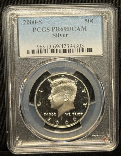PCGS PR 69 DCAM- 2000 S Kennedy Half Dollar 50C Silver Coin -303