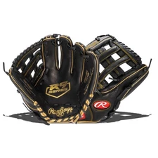 New Rawlings R9 11.75" Baseball Glove RHT Black/Gold Infield