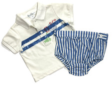 New With Tags Polo Ralph Lauren Boys Nautical Polo Shirt Bloomies Set sz 6m