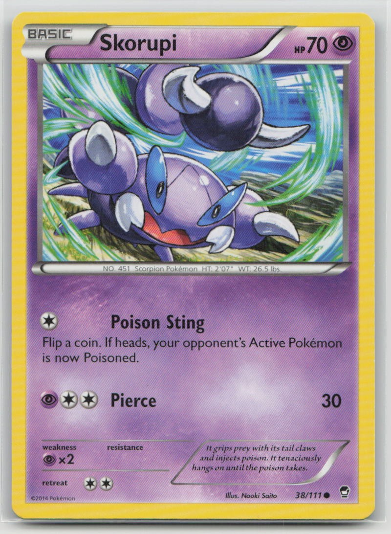 Skorupi 38/111 Common Furious Fists Pokemon Lightly Played