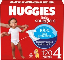 Huggies Size 4 Diapers, Little Snugglers Baby Diapers, Size 4 22-37 lbs, 120 ...