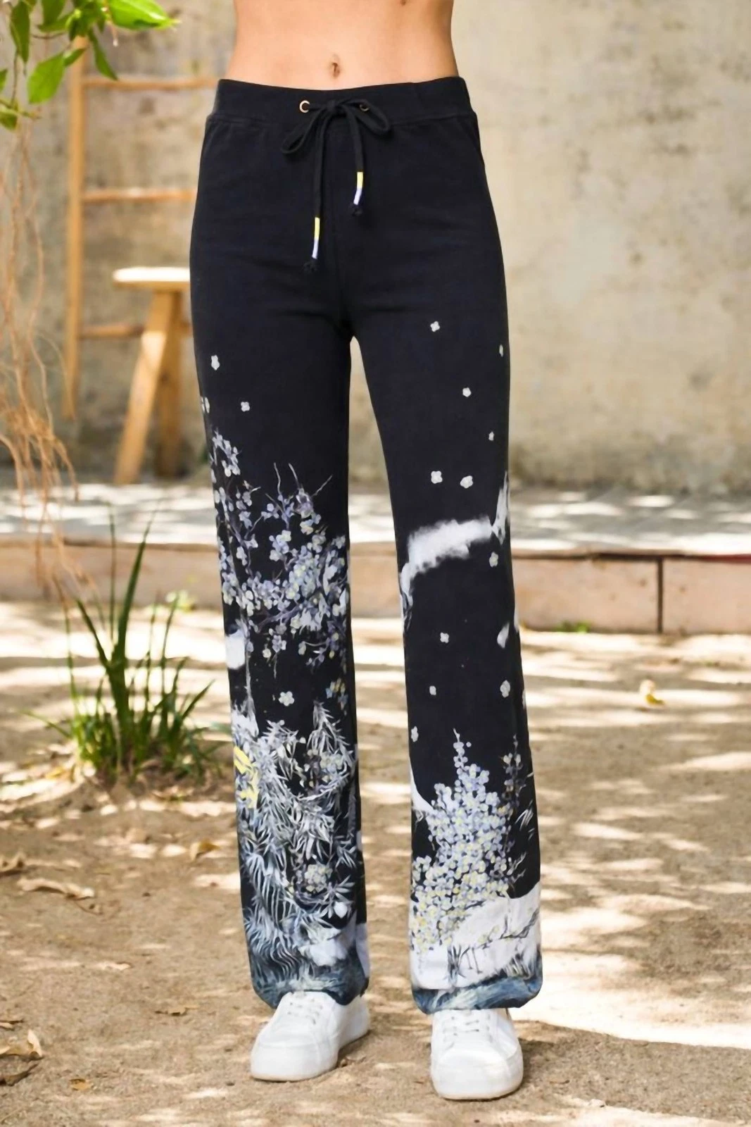 Paparazzi Stretch Bamboo Print Lounge Pant Size S