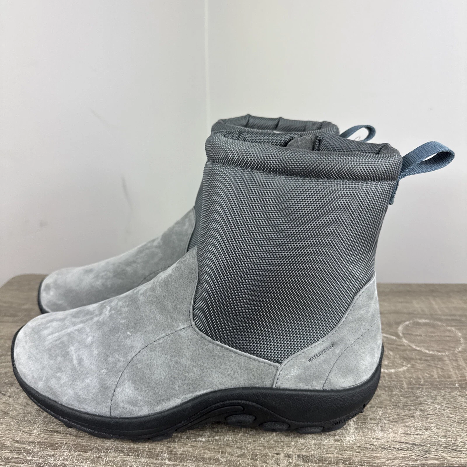 Merrell Jungle Mid Zip Snow Boots Mens 10 Castlerock Grey Waterproof Ice NWT