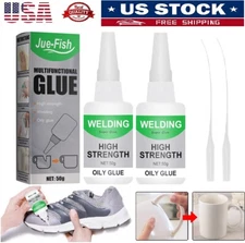 2× Welding High Strength Oily Mighty Instant Glue Adhesive Waterproof Glue USA