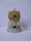 Teddy Bear Bell Vintage Collectible Jasco Lil Chimer Sleepy Bear Porcelain w/Box