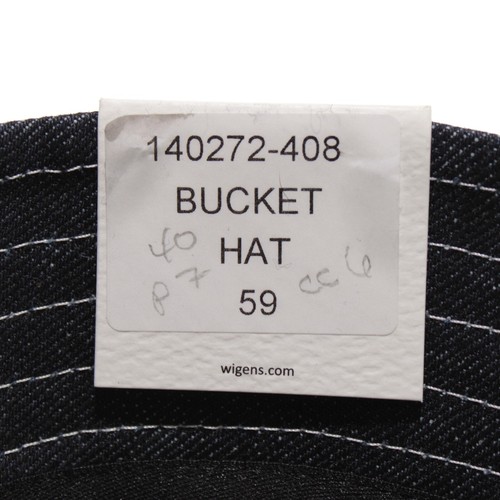 Wigens NWT Denim Bucket Hat Size 59, 7 & 3/8ths in Blue 100% Cotton - Picture 7 of 10