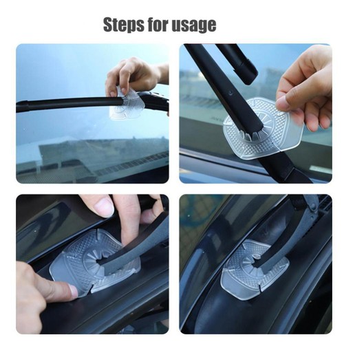 2x Car Wiper Hole Protective Cover Windshield Wiper Leaves Dustproof Sleeve - Picture 3 of 8