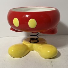 Disney Mickey Mouse Candy Dish Serving Body Parts Spring Bowl In Original Box