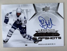 Doug Gilmour Maple Leafs 2022-23 UD Premier Slapshots Legends Auto #PSAL-DW