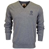 Franklin & Marshall Ca042 Wool V Neck Sport Grey Jumper Franklin & Marshall Ca042 Wool V Neck Sport Grey Jumper