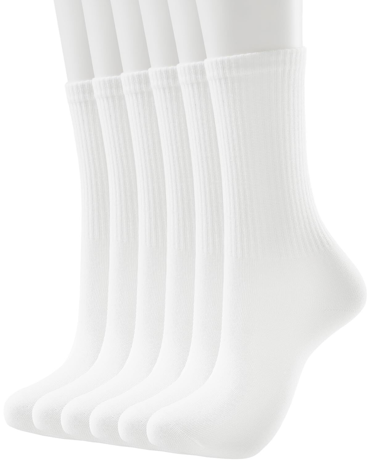 Womens Crew Socks 3-12 Pairs Pack Size 6-11 S2168-3W-image