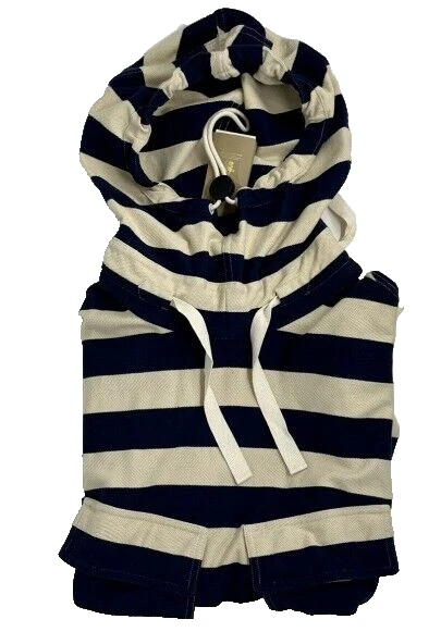 Felpa con cappuccio Burberry uomo Thornford Navy Strip Pullover taglia Medium vendita al dettaglio $650
