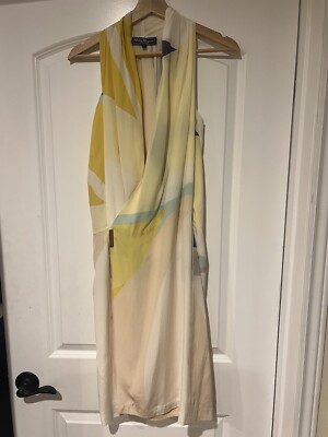 salvatore ferragamo silk dress SOLD Salvatore Ferragamo Floral Silk Print Placket Front Dress 40 Unwo   Palm Beach Vintage