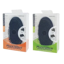 Magic Wave Premium Curved Boar Bristle Hair Brush Wooden Military