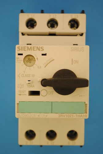Used Siemens 3RV1021-1HA10 Manual Motor Starter, Adjustable Overload 5.5-8.0 Amp - Picture 5 of 7