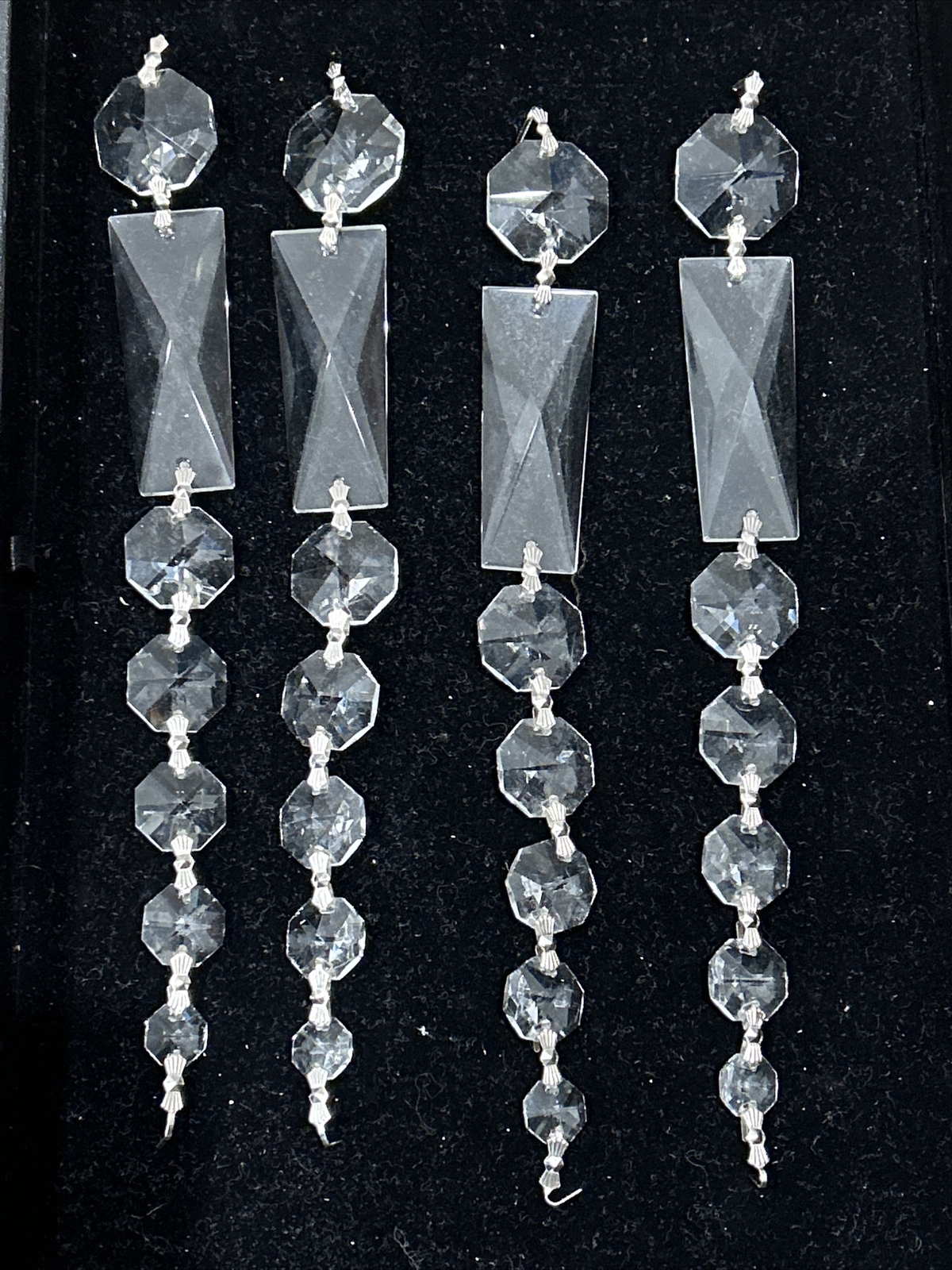 Vintage Antique Glass Crystal Prisms Assorted Chandelier Various Lamp