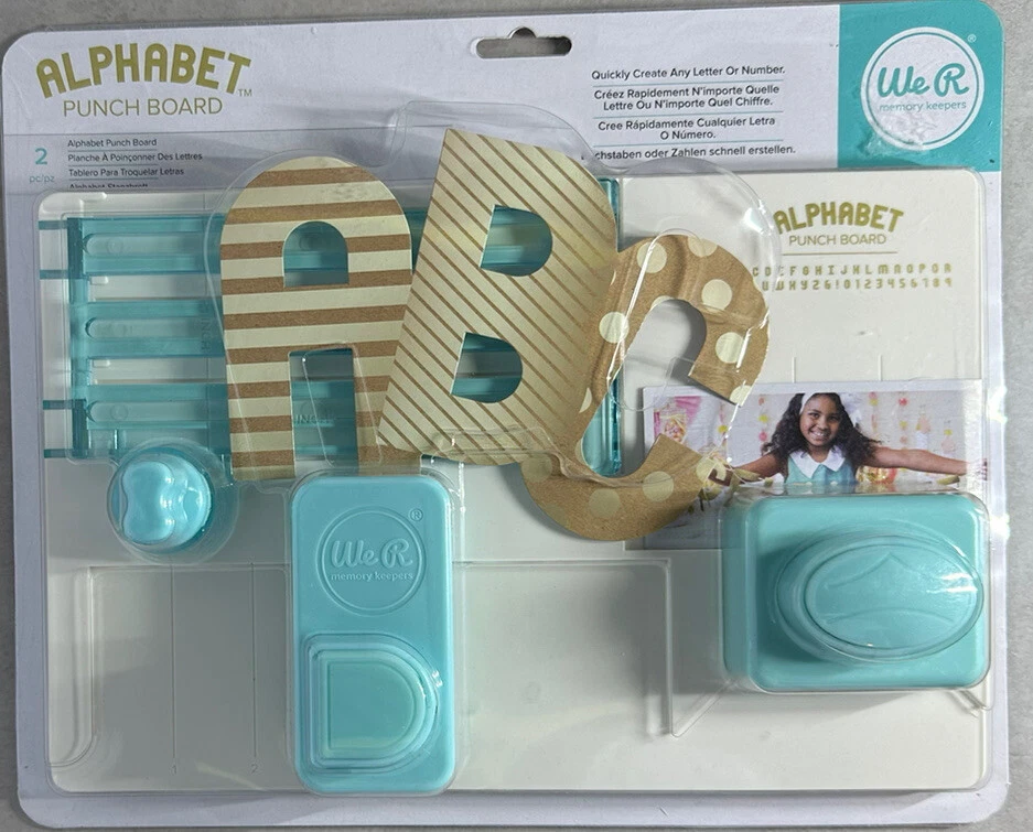 Alphabet Punch Board by We R Memory Keepers Makes 3x5 Letters and Numbers