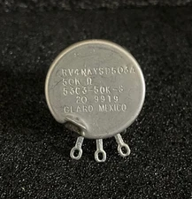 1pc Clarostat 53C3-50K-S  50K OHM  2-WATT Linear Taper Potentiometer  **NOS
