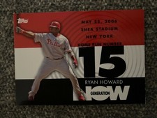 2007 Topps Generation Now Insert #GN15 Phillies Ryan Howard Baseball Card
