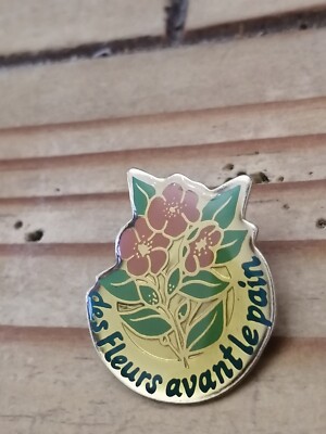Anstecknadeln Pin Emaille% VERSCHIEDENES Blumenstrauß ''Blumen vor Brot'' 