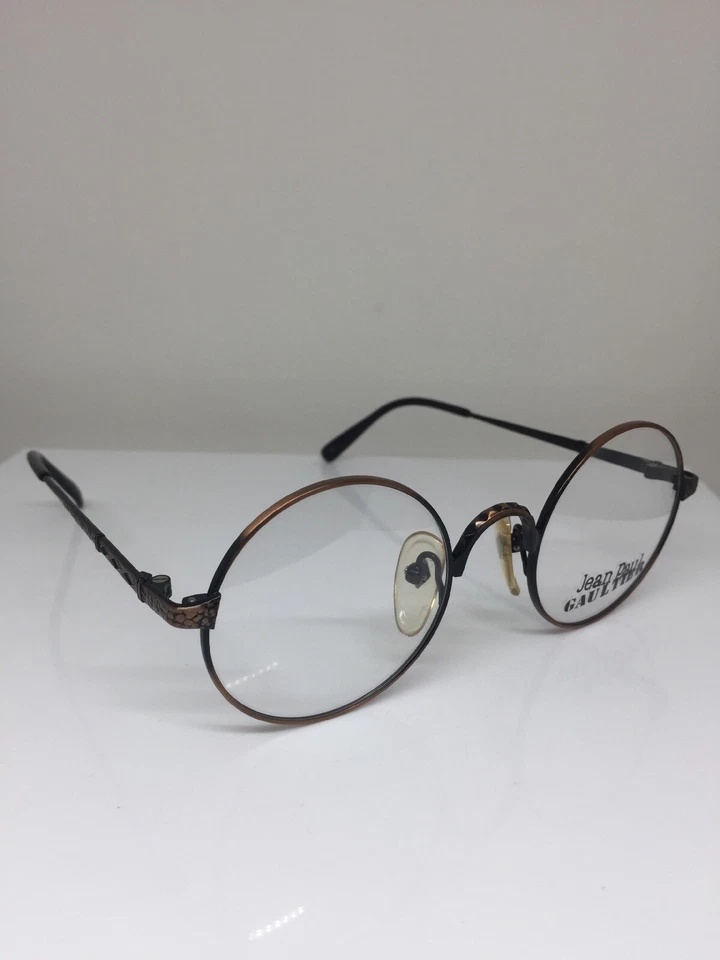 New Vintage Jean Paul Gaultier JPG 55-9671 Eyeglasses Antique Brown Bronze 46mm - Image 4 of 4