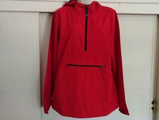 Charles River Apparel Womens Sz Medium Pack And Go Red Hooded Rain Jacket New
