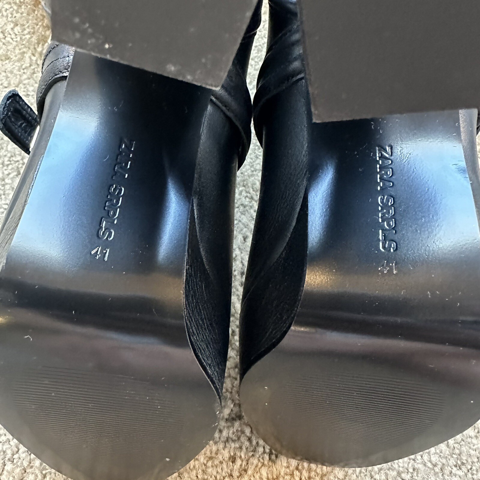 New $329 Zara SRPLS Surplus Shearling Leather Platform Boots 1907/810 Size 10 image 6