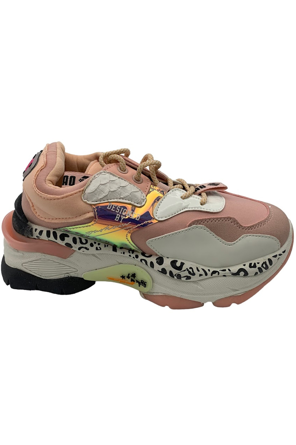 Nature Breeze Heily-02 Женские модные кроссовки на массивном каблуке розового цвета