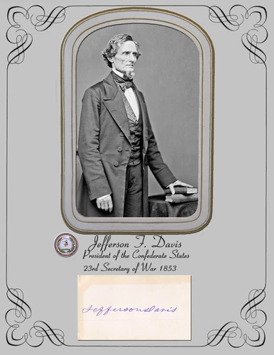 Civil War Complete Set Davis 1st Confederate Cabinet photos & Autographs COPIES