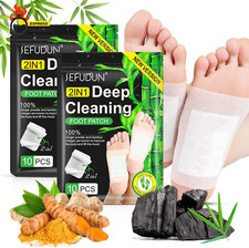 2In1 20PCS Foot Pads, Natural Bamboo Vinegar Ginger Powder Foot Pads