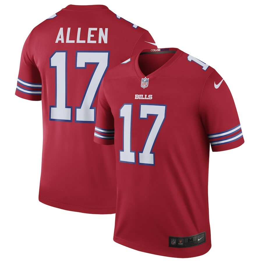 Buffalo Bills Josh Allen #17 Nike Red 2025 Color Rush NFL Legend