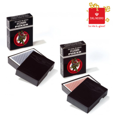 Mazzo Carte Da Poker NTP Italia Long Life, PVC, Formato Extra Large, Retro Blu, 55 Carte, Made In Italy