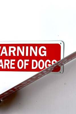 Please Close The Gate Beware Of The Dog Sign - 2 Pack Sign, Aluiniu Beware Of The Dog Sign Outdoor Gate