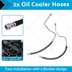 2xOil Cooler Hose SuitableFor Mitsubishi Montero 3.0 3.5 95-01 MR204353 MR204354