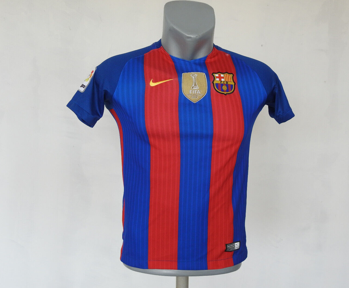 FC Barcelona 2016 Home Jersey #10 Nike Shirt Size Boys M Soccer