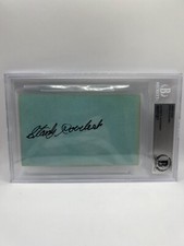 Stan Coveleski Signed Index Card Beckett Auto