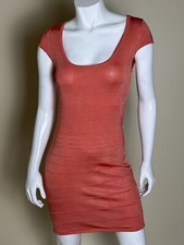 Say What ? Women’s Bodycon Dress Sz M Orange   (18)