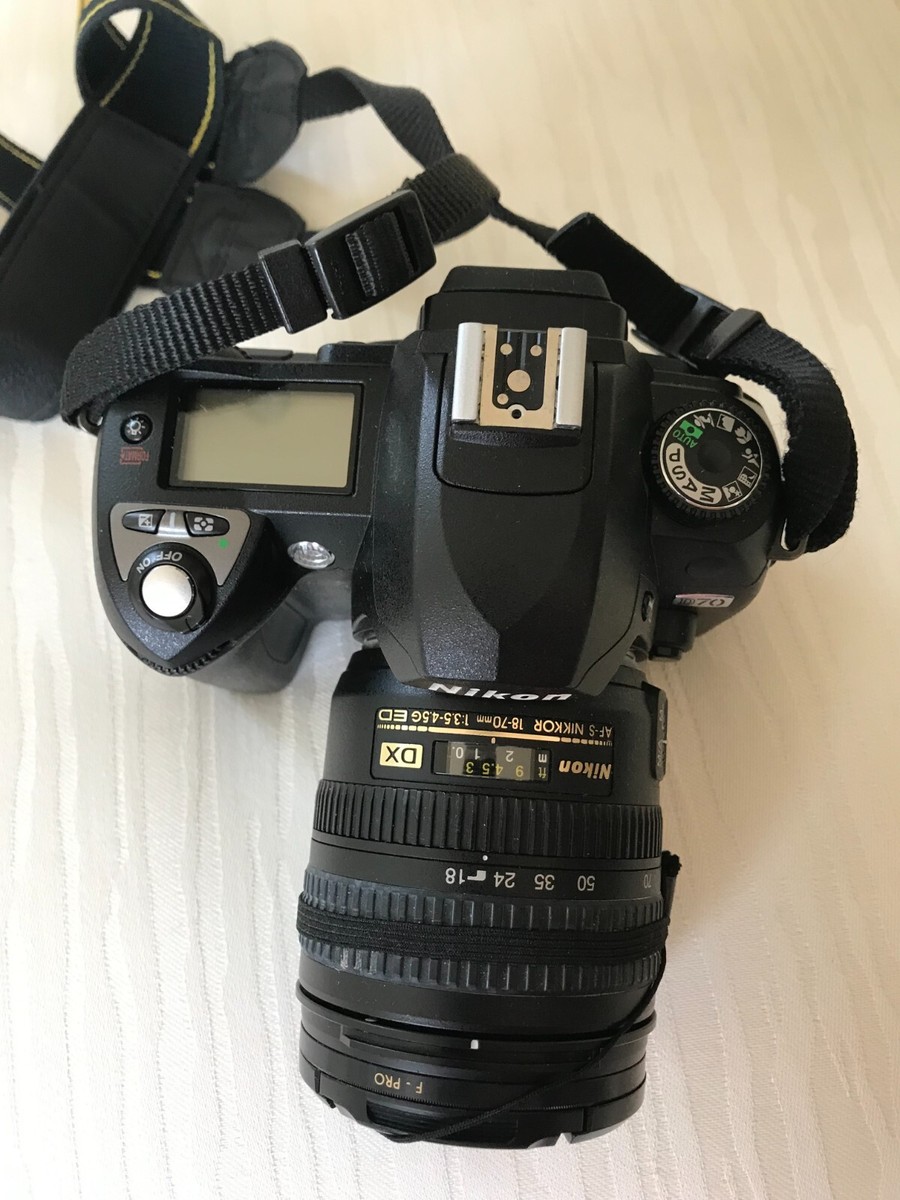Nikon D70 DSLR camera bundle, extra lens, acces, caps, batt