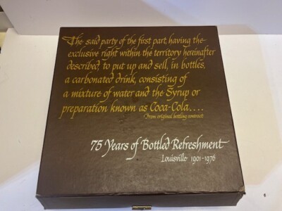 RARE COCA COLA BOTTLING CO. Louisville Ky  75th ANNIVERSARY BOX SET 1901-1976