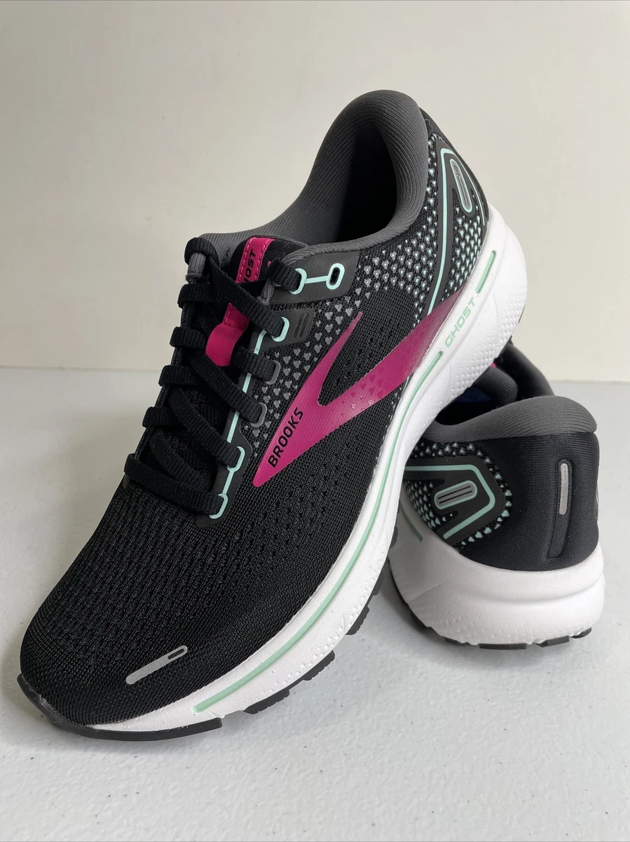 Brooks Ghost 14 Running Shoes 1203561B013 Women's Size 8.5 Black/Pink/Yucca  NEW! | eBay
