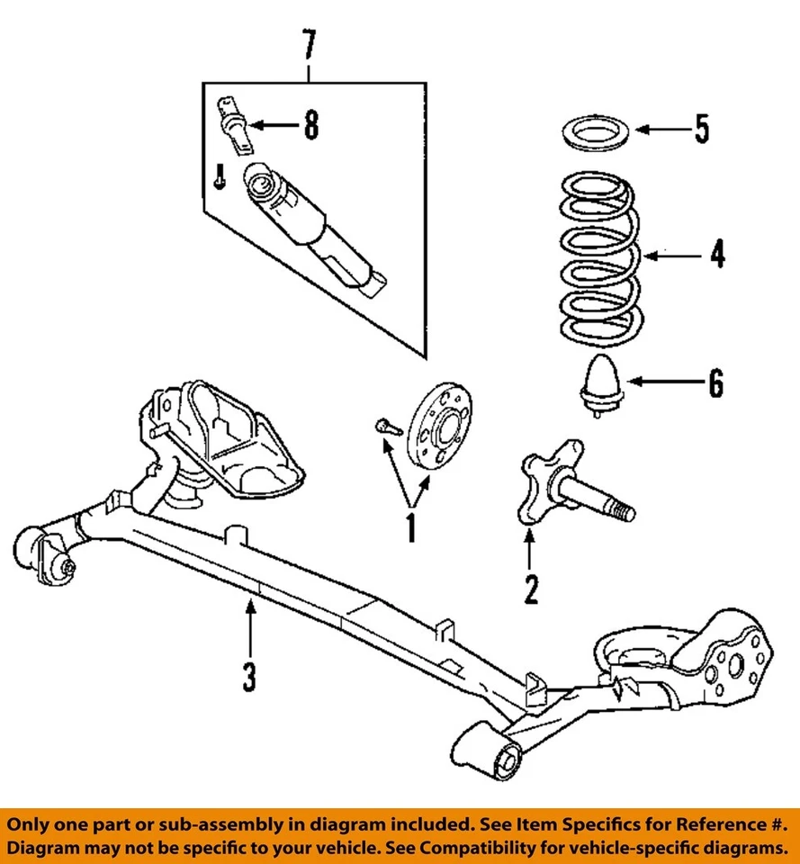 Honda Insight 2000 2001 2002 2003 2004 2005 2006 OEM eje de haz cargado Foto 3 de 4