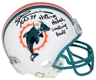 RICKY WILLIAMS SIGNED MIAMI DOLPHINS MINI HELMET W/ HITTING HOLES SMOKING BOWLS