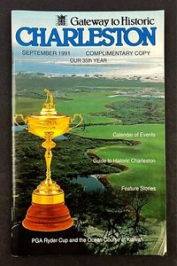 1991 Charleston SC Tour Guide PGA Ryder Cup Tourist Ads VTG Travel Booklet