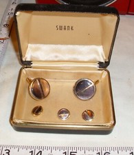 SWANK MODERN DESIGN FORMAL CUFF LINKS  STUDS SET NEW IN BOX