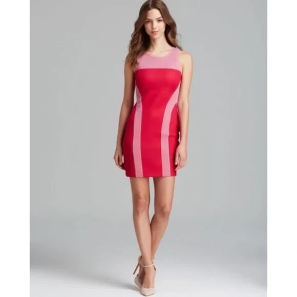 bailey 44 mesh dress NEW $240 Bailey 44 Pink Sleeveless Doll Diaries Mesh Sheath Dress Sz S