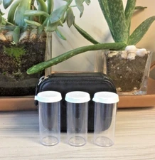 3 Clear Replacement Pill Bottles For Craft Beads, Coach, Vera Bradley Pill Cases