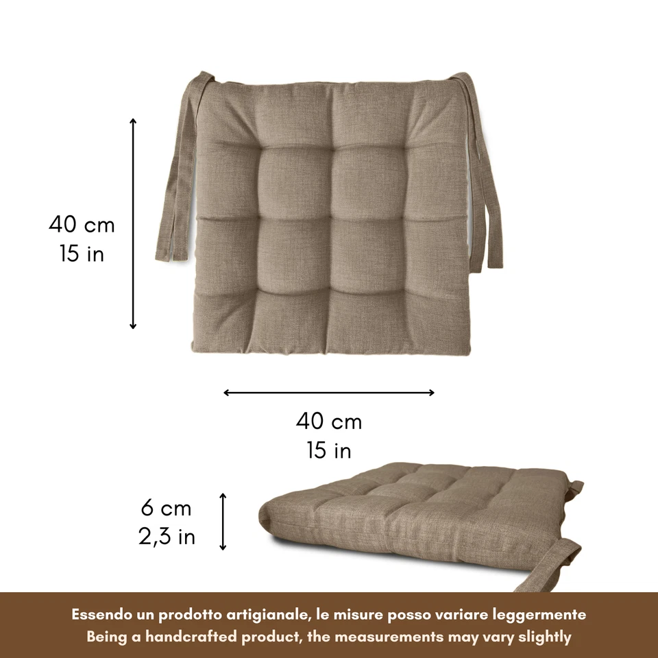 Set cuscini per sedie da cucina made in Italy - Cuscini Copri Sedie 40x40 cm - Immagine 2 di 4